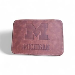 University of Michigan Leather Cigar Case